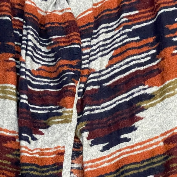 Lucky Brand Sweater Waterfall Cardigan Aztec Drape Open Front Western Small - Picture 7 of 12
